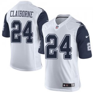 Nike Dallas Cowboys #24 Morris Claiborne White Rush Jerseys(Limited)