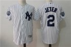 Mens Majestic New York Yankees #2 Derek Jeter With Retirement Patch Cool Base Jersey
