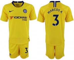 2018-19 Chelsea 3 MARCOS A. Away Soccer Jersey