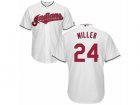 Youth Majestic Cleveland Indians #24 Andrew Miller Authentic White Home Cool Base MLB Jersey