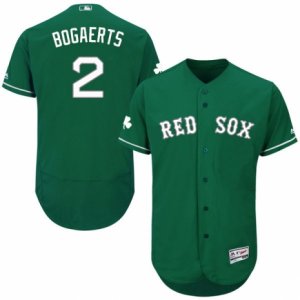 Men\'s Majestic Boston Red Sox #2 Xander Bogaerts Green Celtic Flexbase Authentic Collection MLB Jersey