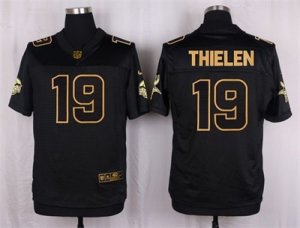 Nike Minnesota Vikings #19 Adam Thielen black Pro Line Gold Collection Jersey(Elite)