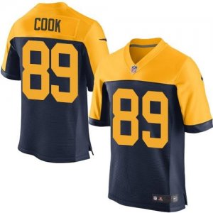 Nike Green Bay Packers #89 Jared Cook Navy Blue Alternate Mens Stitched NFL New Elite Jersey