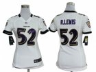 Nike women nfl baltimore ravens #52 r.lewis white jerseys