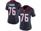 Women Nike Houston Texans #76 Duane Brown Vapor Untouchable Limited Navy Blue Team Color NFL Jersey