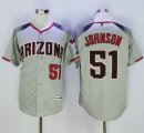 Arizona Diamondbacks #51 Randy Johnson Gray Brick New Cool Base Stitched Baseball Jersey
