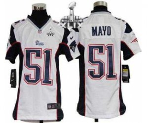 2015 Super Bowl XLIX nike youth nfl jerseys new england patriots #51 jerod mayo white