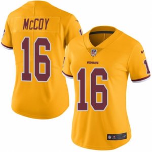 Women\'s Nike Washington Redskins #16 Colt McCoy Limited Gold Rush NFL Jersey