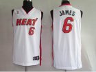 nba fans miami heat #6 james swingman white