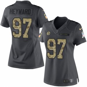 Women\'s Nike Pittsburgh Steelers #97 Cameron Heyward Limited Black 2016 Salute to Service NFL Jersey