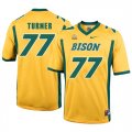 North Dakota State Bison 77 Billy Turner Gold College Football Jersey