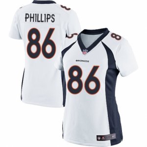 Women\'s Nike Denver Broncos #86 John Phillips Limited White NFL Jersey