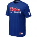 Philadelphia Phillies Nike Short Sleeve Practice T-Shirt Blue