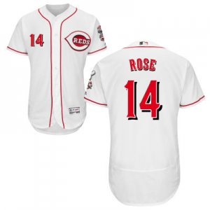 2016 Men Cincinnati Reds #14 Pete Rose Majestic White Flexbase Authentic Collection Player Jersey