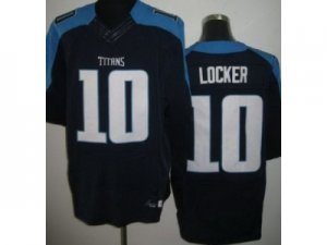 Nike NFL Tennessee Titans #10 Jake Locker Dark Blue Jerseys[Elite]
