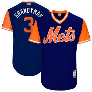 Mets #3 Curtis Granderson Grandyman Majestic Royal 2017 Players Weekend Jersey