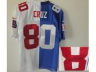 Nike jerseys new york giants #80 cruz white-blue[Elite split signature]