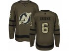 Adidas New Jersey Devils #6 Andy Greene Green Salute to Service Stitched NHL Jersey