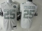 Nike Kansas City Chiefs #25 Jamaal Charles White Platinum Jerseys(Game)