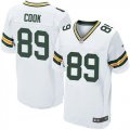 Nike Green Bay Packers #89 Jared Cook White Mens Stitched NFL Elite Jersey