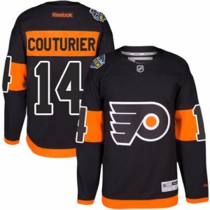 Youth Reebok Philadelphia Flyers #14 Sean Couturier Authentic Black 2017 Stadium Series NHL Jersey