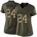 Women Nike Jacksonville Jaguars #24 T.J. Yeldon Green Salute to Service Jerseys