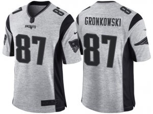 Nike New England Patriots #87 Rob Gronkowski 2016 Gridiron Gray II Mens NFL Limited Jersey