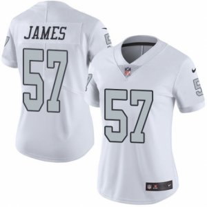 Women\'s Nike Oakland Raiders #57 Cory James Limited White Rush NFL Jersey