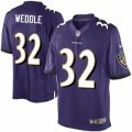 Mens Nike Baltimore Ravens #32 Eric Weddle Limited Purple Team Color NFL Jersey