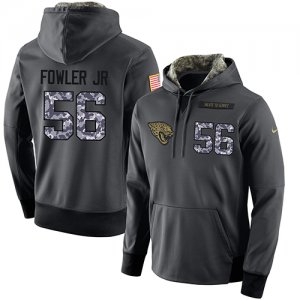 NFL Mens Nike Jacksonville Jaguars #56 Dante Fowler Jr Stitched Black Anthracite Salute to Service Player Performance Hoodie