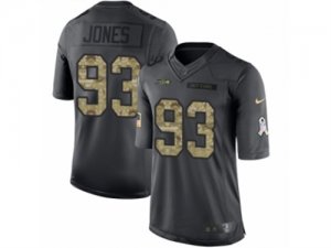 Mens Nike Seattle Seahawks #93 Nazair Jones Limited Black 2016 Salute to Service NFL Jersey