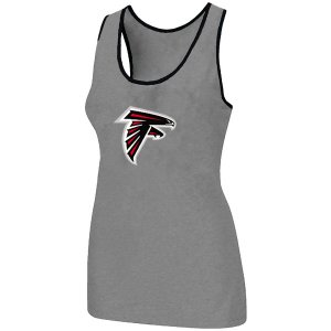 Nike Atlanta Falcons Ladies Big Logo Tri-Blend Racerback stretch Tank Top L.grey