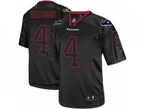 Mens Nike Houston Texans #4 Deshaun Watson Elite Lights Out Black NFL Jersey