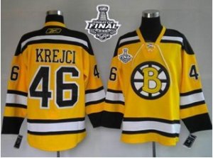 nhl jerseys boston bruins #46 krejci yellow[2013 stanley cup]