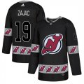 Devils #19 Travis Zajac Black Team Logos Fashion Adidas Jersey