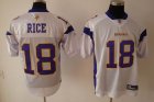 nfl minnesota vikings #18 rice white