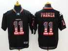 Nike Miami Dolphins #11 Parker Black Jerseys(USA Flag Fashion Elite)