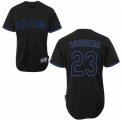 Mens Majestic Chicago Cubs #23 Ryne Sandberg Authentic Black Fashion MLB Jersey