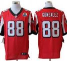 Nike Falcons #88 Tony Gonzalez Red With Hall of Fame 50th Patch NFL Elite Jersey