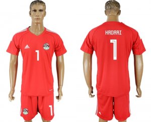 Egypt 1 HADARI Red Goalkeeper 2018 FIFA World Cup Soccer Jersey