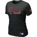 Women MLB Houston Astros Black Nike Short Sleeve Practice T-Shirt