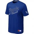 MLB Kansas City Royals Blue Nike Short Sleeve Practice T-Shirt