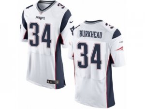 Mens Nike New England Patriots #34 Rex Burkhead Elite White NFL Jersey