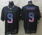 Nike Baltimore Ravens #9 Tucker Black Jerseys(Elite USA Flag Fashion)