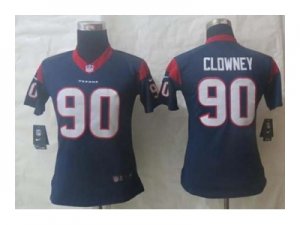 Nike women jerseys houston texans #90 clowney blue[clowney]