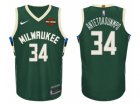 Nike NBA Milwaukee Bucks #34 Giannis Antetokounmpo Jersey 2017-18 New Season Green Jersey