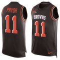 Mens Nike Cleveland Browns #11 Terrelle Pryor Limited Brown Player Name & Number Tank Top NFL Jersey