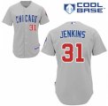 Mens Majestic Chicago Cubs #31 Fergie Jenkins Replica Grey Road Cool Base MLB Jersey