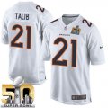 Nike Denver Broncos #21 Aqib Talib White Super Bowl 50 Men Stitched NFL Game Event Jersey