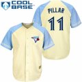 Mens Majestic Toronto Blue Jays #11 Kevin Pillar Authentic Cream Exclusive Vintage Cool Base MLB Jersey